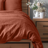Campana Collective Rust French Linen Quilt Cover Set