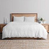 Campana Collective White French Linen Quilt Cover Set