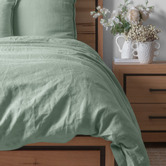 Campana Collective Mint French Linen Quilt Cover Set
