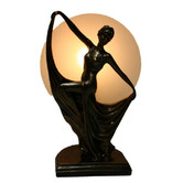 Tiffany Pieces 38cm Ancient Dancing Lady Art Decor Lamp