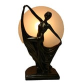 Tiffany Pieces Ancient Dancing Lady resin Art Deco Table Lamp