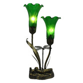 Tiffany Pieces Two Branch Upward Lily Lamp