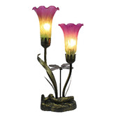 Tiffany Pieces Two Branch Upward Lily Lamp