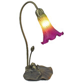 Tiffany Pieces Lily Frosted Glass Gooseneck Table Lamp