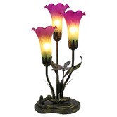 Tiffany Pieces Three Branch Upward Lily Lamp
