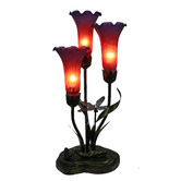 Tiffany Pieces Three Branch Upward Lily Lamp