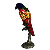 Tiffany Pieces Bird Leadlight Multi-Colour Table Lamp