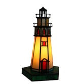 Tiffany Pieces Lighthouse Leadlight Table Lamp