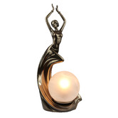 Tiffany Pieces 44cm Art Decor  Dancing Lady Frosted Glass Table Lamp