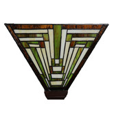 Tiffany Pieces Square Geometric Leadlight Uplight Floor Lamp