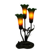 Tiffany Pieces Three Branch Upward Lily Lamp