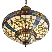 Tiffany Pieces Sharpe Cast iron Tiffany-Style Pendant Light