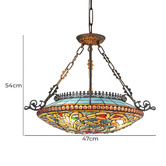 Tiffany Pieces Peacock Feather Kensington Pendant Light