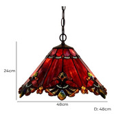 Tiffany Pieces Admiral Tiffany Leadlight Ceiling Light