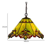 Tiffany Pieces Secret Garden Glass Tiffany Pendant Light