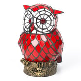 Tiffany Pieces Leadlight Owl Lamp
