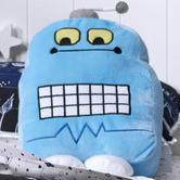 Happy Kids Blue Robot Cushion