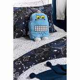 Happy Kids Blue Robot Cushion