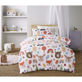 Happy Kids Rainbow Forest Glow in the Dark Quilt Cover Set