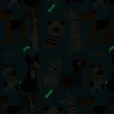 Happy Kids Puppy Club Glow in the Dark Quilt Cover Set