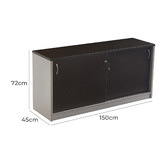 Cooper Furniture Buffet Sliding Door in Wenge / Silver