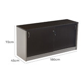 Cooper Furniture Buffet Sliding Door in Wenge / Silver