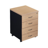 Cooper Furniture Mobile Pedestal with 4 Drawer