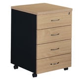 Cooper Furniture Mobile Pedestal with 4 Drawer