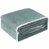 Accessorize Green Herringbone Wool Blanket | Temple & Webster