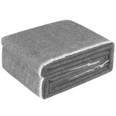 Accessorize Grey Herringbone Wool Blanket | Temple & Webster