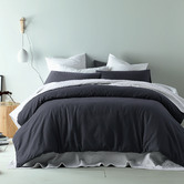 Accessorize Slate Waffle Cotton Quilt Cover Set