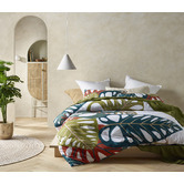 Accessorize Monstera Digital Printed Cotton Quilt Cover Set