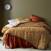 Accessorize Ochre Lisa Washed Cotton Quilt Cover Set
