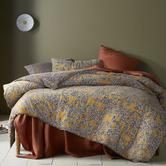 Accessorize Clove Washed Cotton Quilt Cover Set