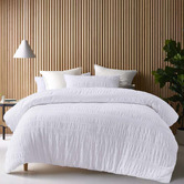 Accessorize White Seersucker Quilt Cover Set