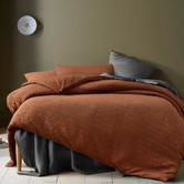 Accessorize Tobacco Soho Waffle Quilt Cover Set