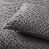 Accessorize Dark Grey Soho Waffle Quilt Cover Set