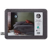 Accessorize Dark Grey Soho Waffle Quilt Cover Set