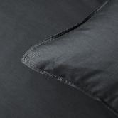 Accessorize Charcoal Double Stitch Bamboo &amp; Cotton Quilt Cover Set