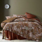 Accessorize Autumn Rainbow Garden Washed Cotton Quilt Cover Set
