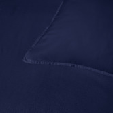 Accessorize Navy Double Stitched Bamboo &amp; Cotton Quilt Cover Set