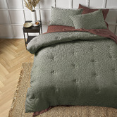 Accessorize Green Waffle Hokey Pokey Comforter Set
