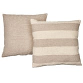 Accessorize 2 Piece Edris &amp; Hickory Stripe Cotton Cushion Set
