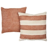 Accessorize 2 Piece Edris &amp; Hickory Stripe Cotton Cushion Set
