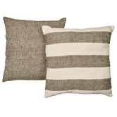 Accessorize 2 Piece Edris &amp; Hickory Stripe Cotton Cushion Set