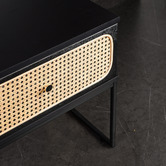 Brooklyn Home Black Maribeth Rattan Bedside Table