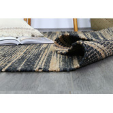 Lifestyle Floors Grey Malmo Stripy Jute Rug
