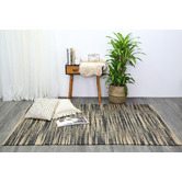 Lifestyle Floors Grey Malmo Stripy Jute Rug