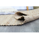 Lifestyle Floors Black Taj Basket Weave Jute Rug