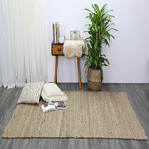 Lifestyle Floors Black Taj Basket Weave Jute Rug